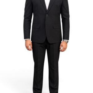 Men's black suit front view