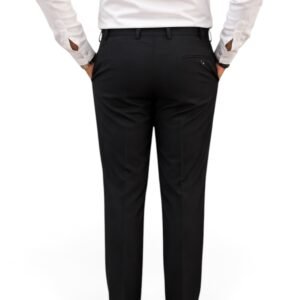 Men's black suit pants view