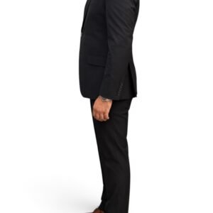 Men's black suit side view