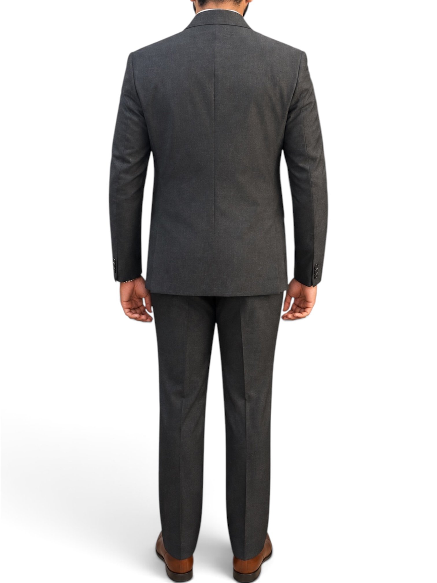Mens grey suit BACK view