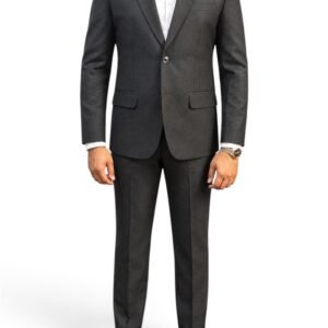 Mens grey suit front view